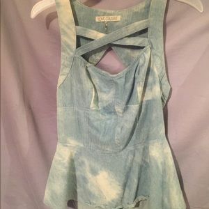 Denim washed top